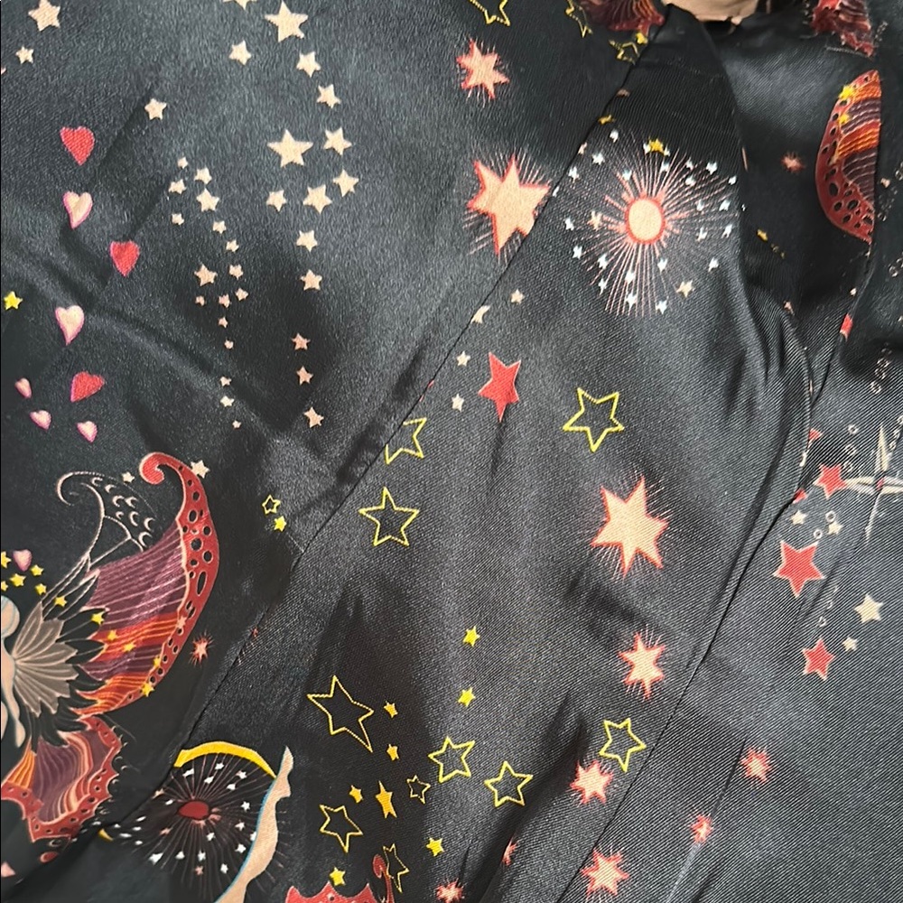 Philosophy Black Blazer with Cool Patterned Lining - Picture 5 of 5